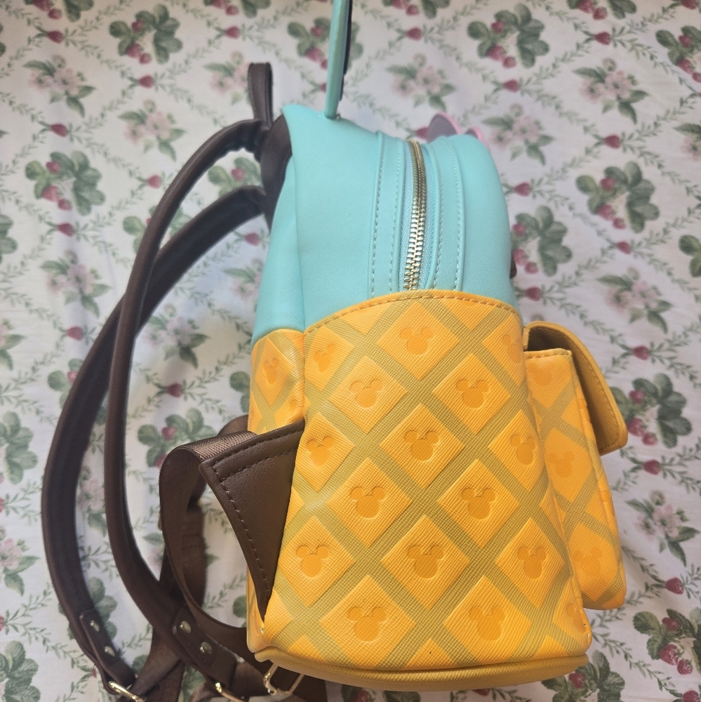 Loungefly Disney Ice Cream Backpack - Brown, Yellow, Blue - Picture 6 of 6